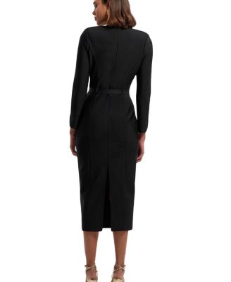 Figure Form Bandage Belted Midi Dress