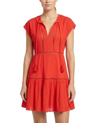 Gari Cotton Cover-Up Cap Sleeve Dress