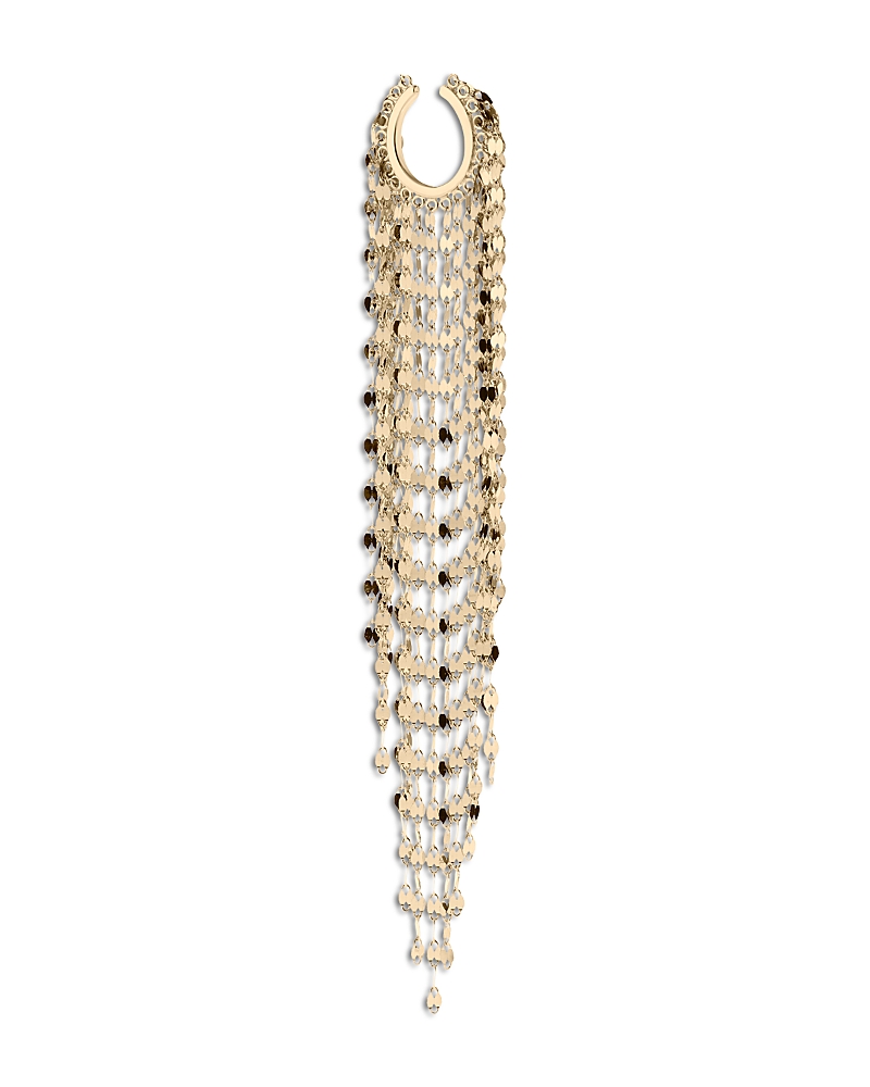 Lana 14K Yellow Gold Long Cascading Chain Single Ear Cuff