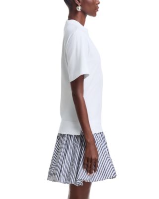 Mixed Media Faille Tee Dress