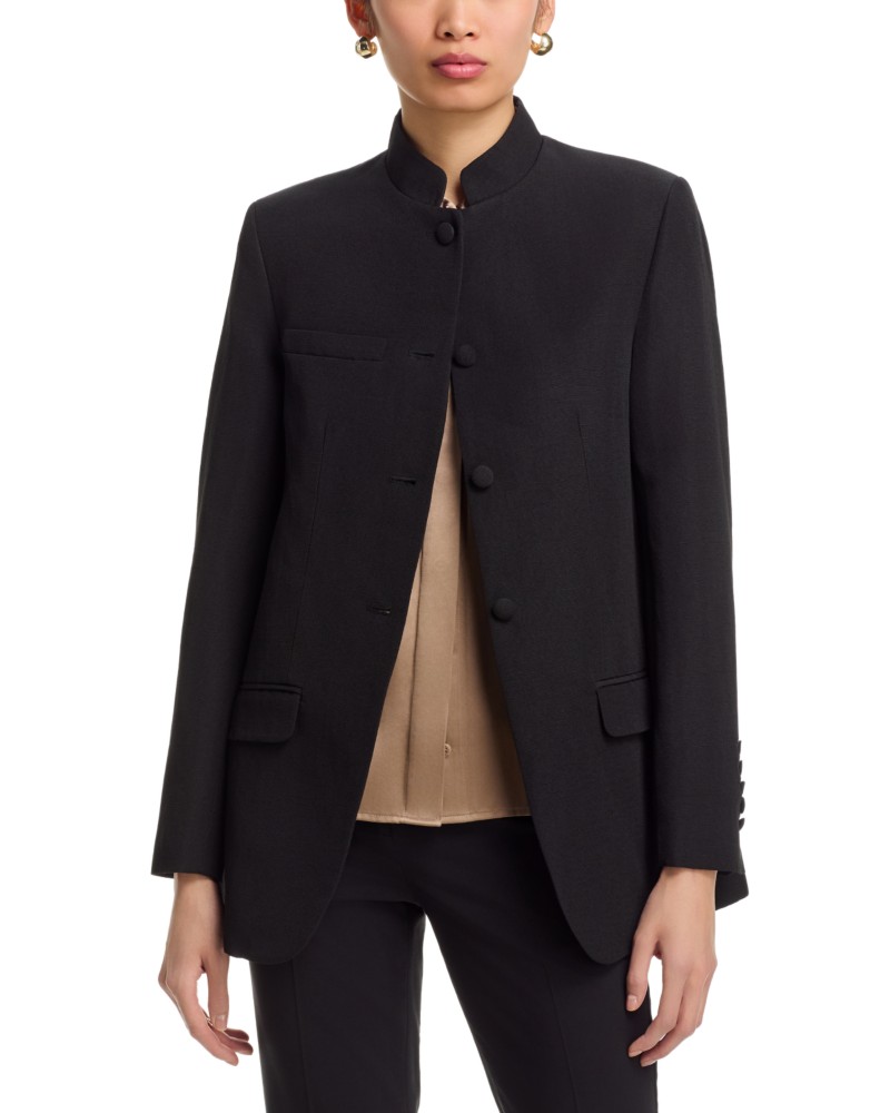 Liberowe Alef Stand Collar Jacket in Black