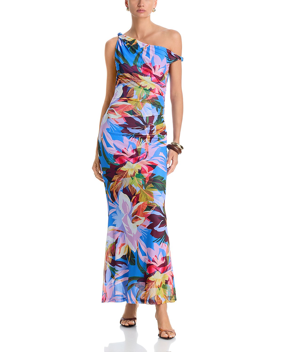 Aqua Mesh Strapless Maxi Dress - Exclusive