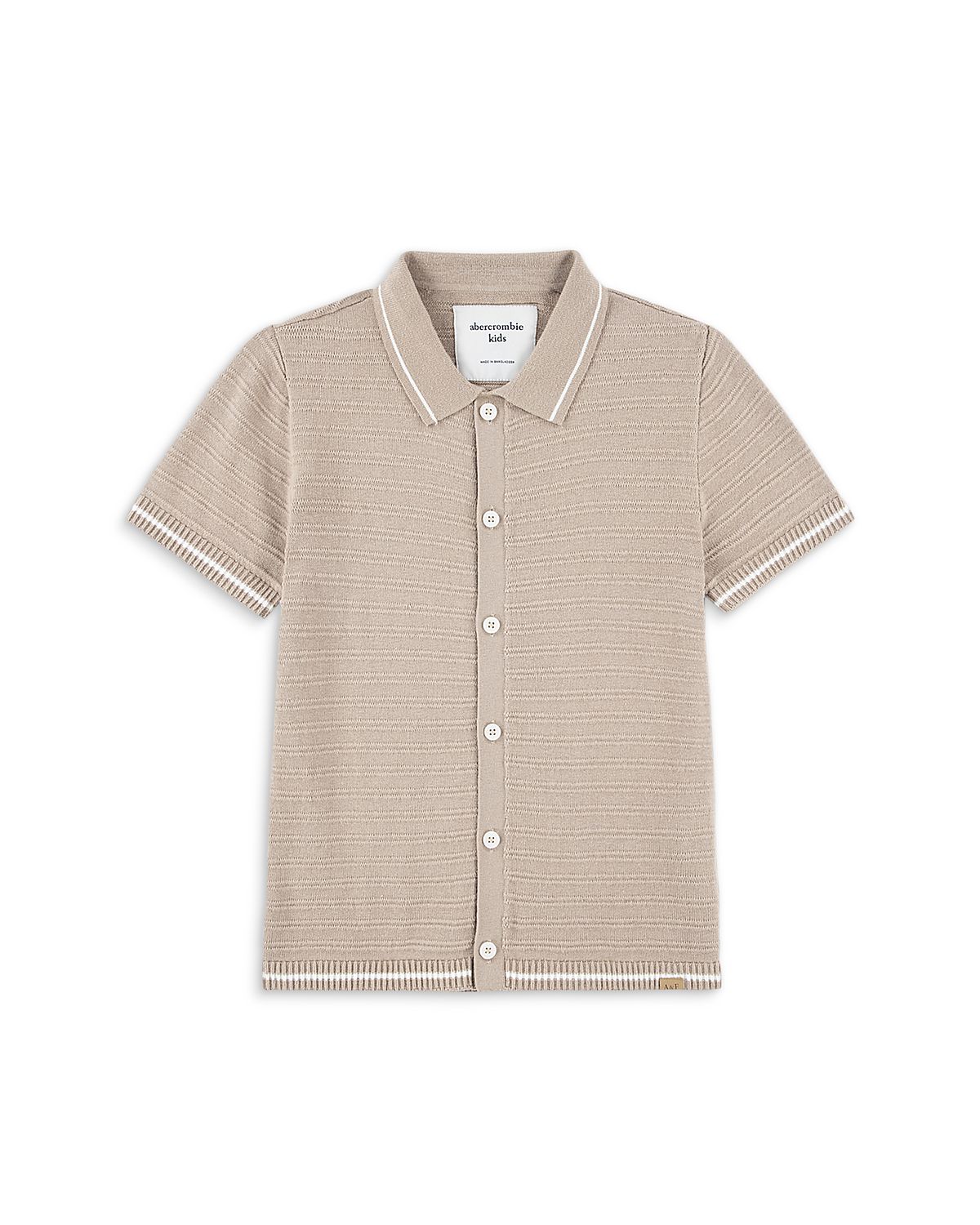 abercrombie kids Boys' Short Sleeved Button Up Dress Shirt - Big Kid
