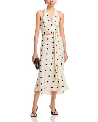 Phoebe Satin Halter Top & Midi Skirt