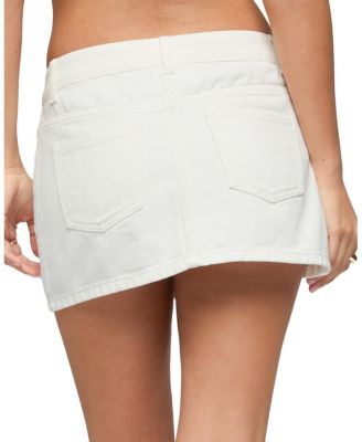 Spencer Low Rise Denim Micro Skirt