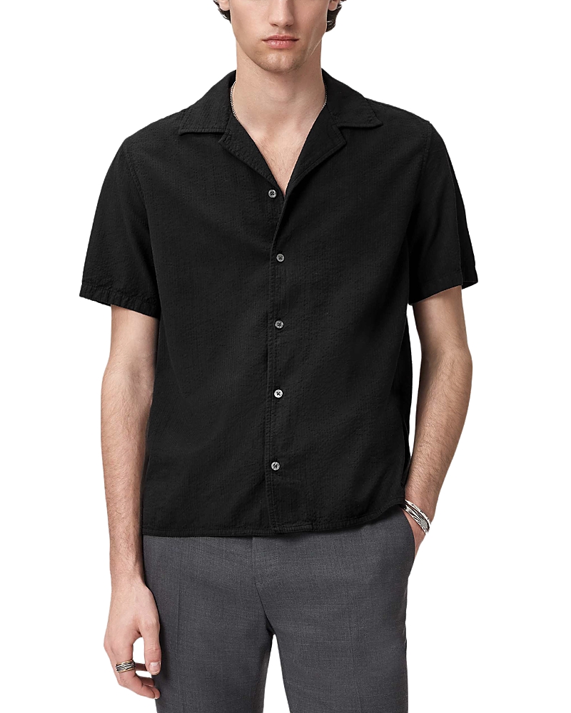 John Varvatos Dan Short Sleeve Camp Collar Shirt