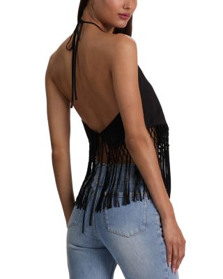 Greta Halter Tie Back Top