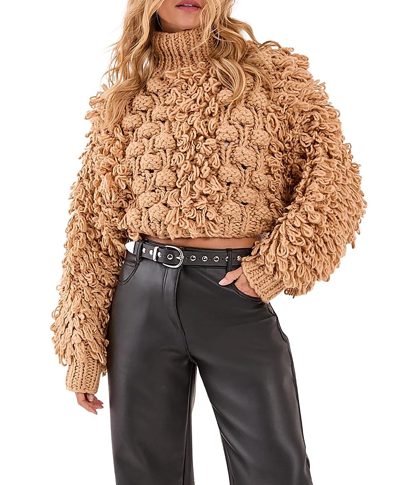 Nasty Gal High Neck Cropped Sweater