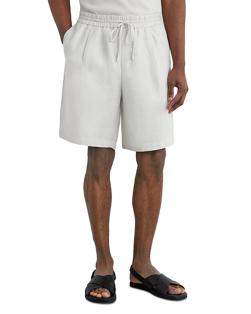 Reiss Linen 9 Drawstring Shorts
