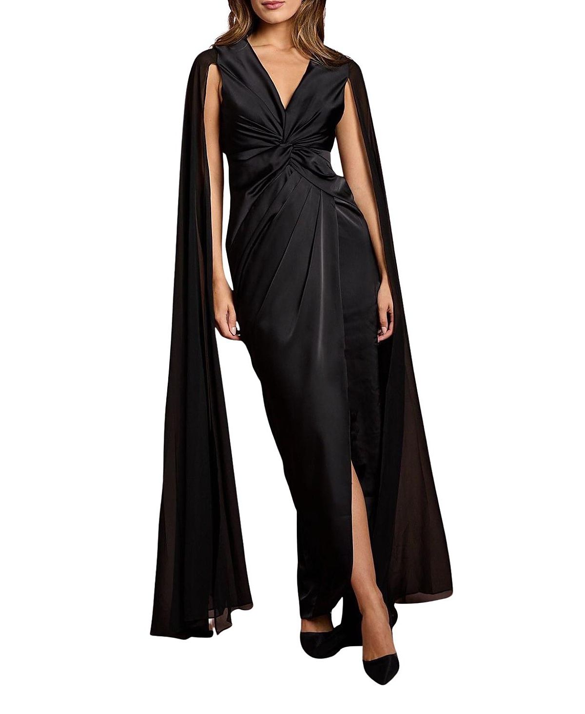Coast Satin Cape Sleeve Maxi Dress