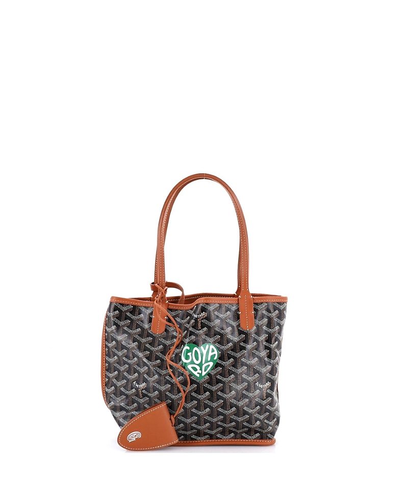 Pre-Owned Goyard Mini Anjou Reversible Tote Printed Coated Canvas