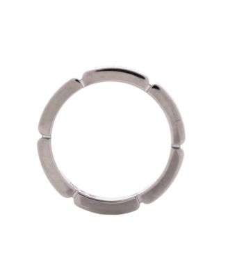  Maillon Panthere Band Ring 18K White Gold