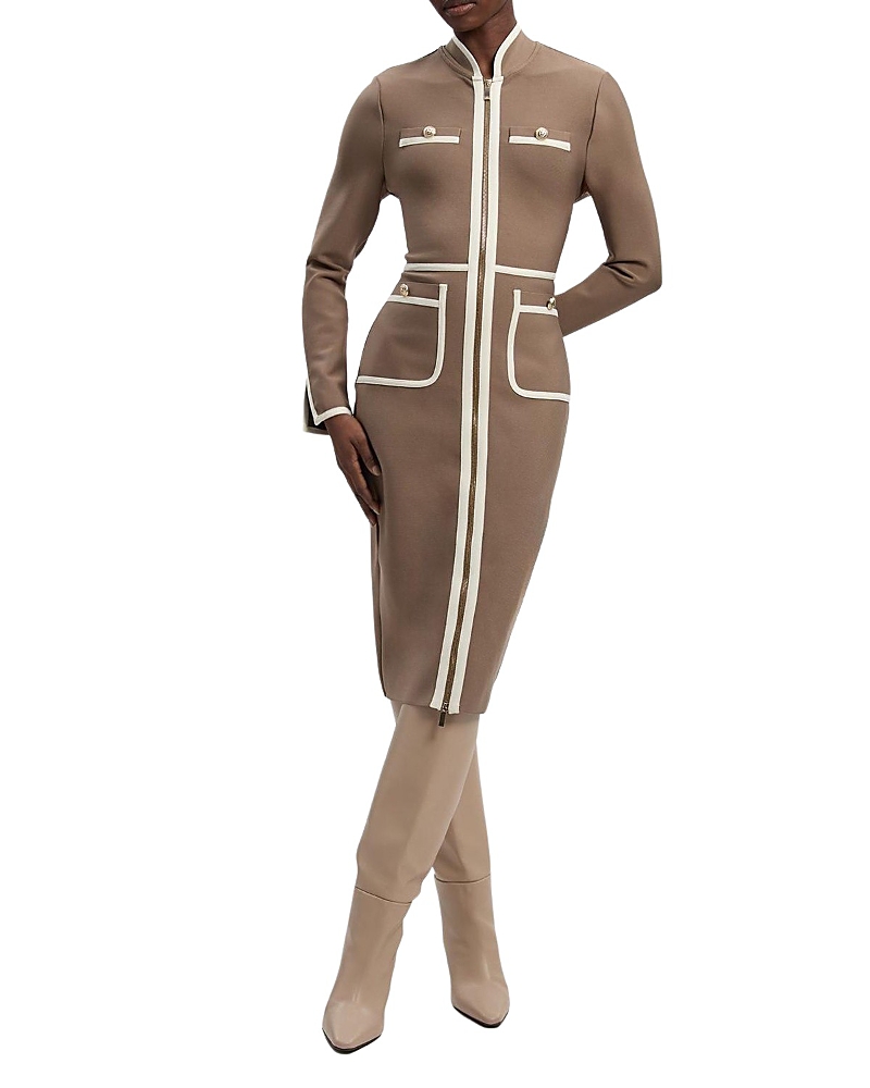 Karen Millen Bandage Military Piping Midi Dress
