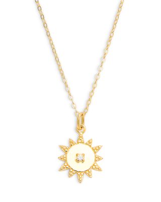 Sun Pendant Necklace, 15"-17" - Exclusive