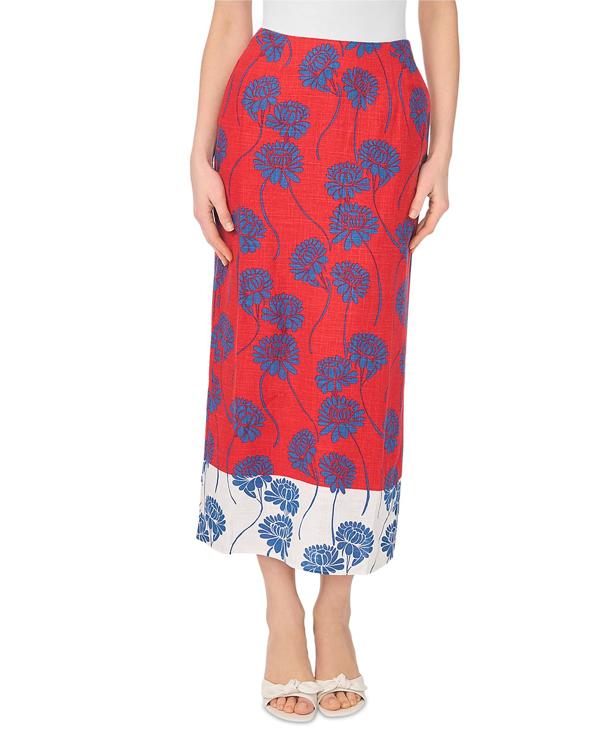 1.state Printed Column Skirt