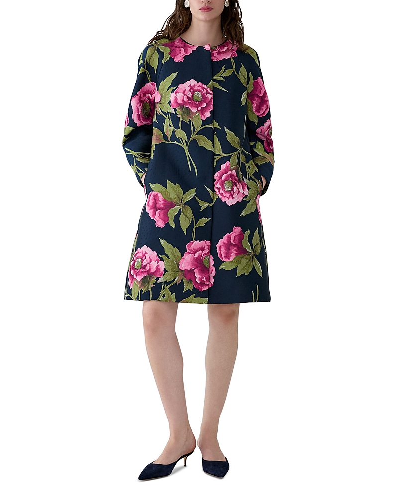 Carolina Herrera Collarless Cocoon Coat