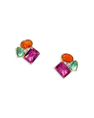 Frieda Multi Stone Cluster Stud Earrings