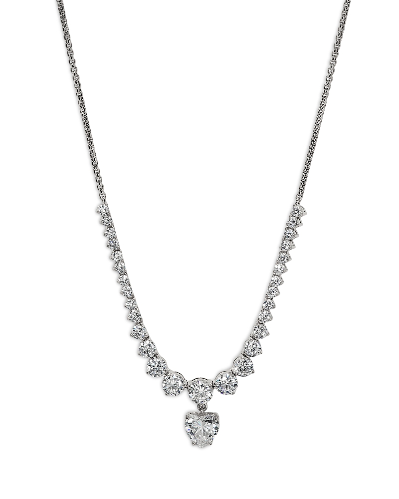 Nadri Astrid Cubic Zirconia Heart Statement Necklace, 15