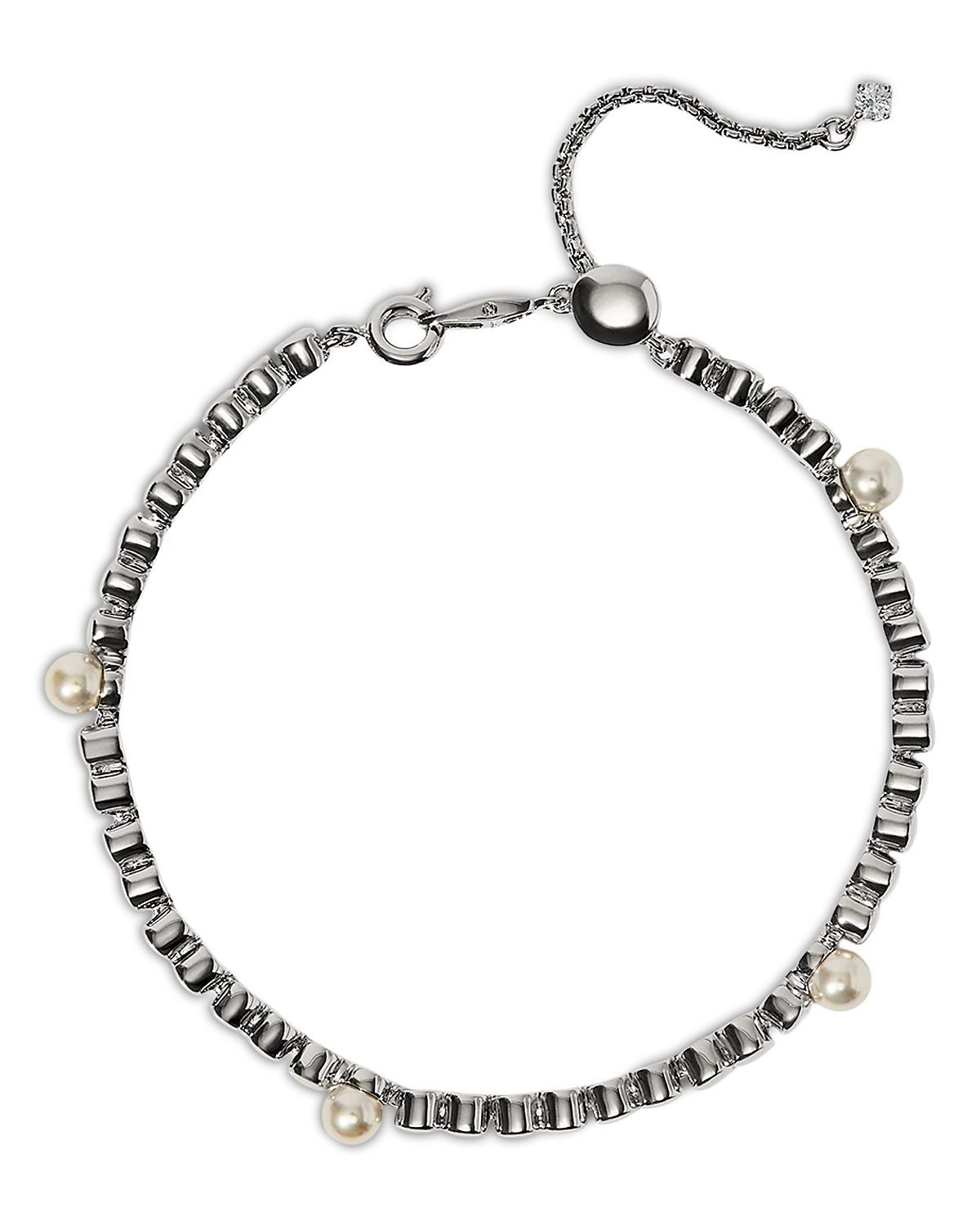 Nadri Esme Imitation Pearl Slider Bracelet