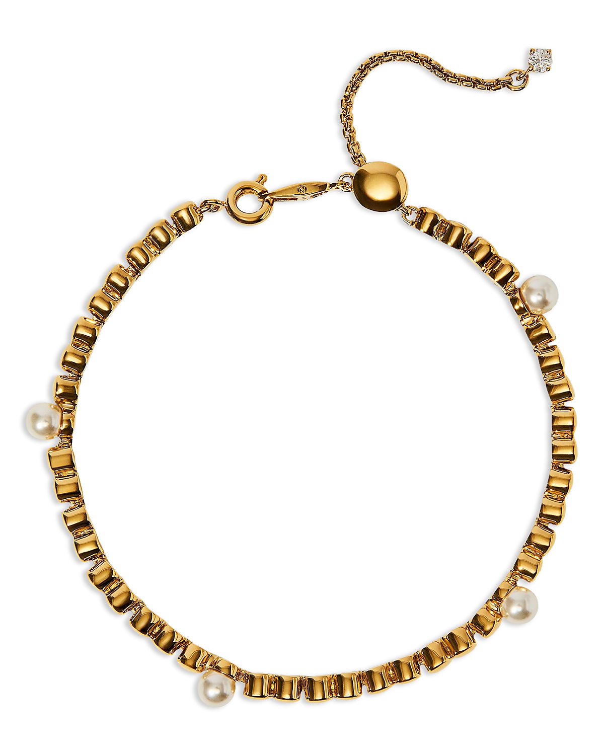 Nadri Esme Imitation Pearl Slider Bracelet