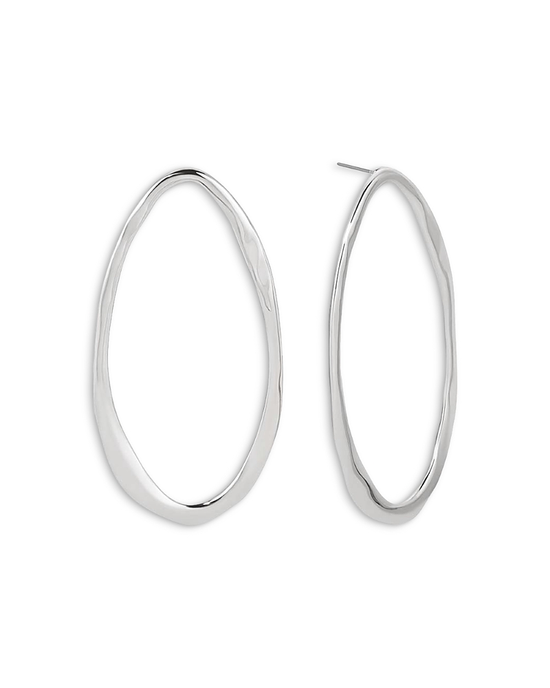 Ettika Hammered Large Oval Drop Earrings
