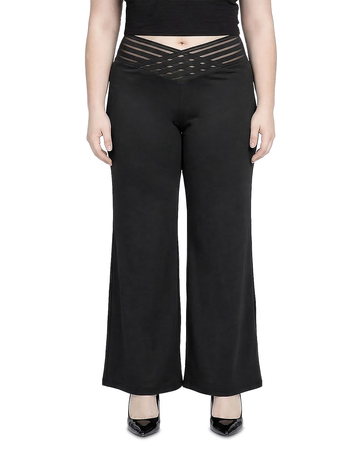 standards & practices Plus Mesh V Waistband Palazzo Pants