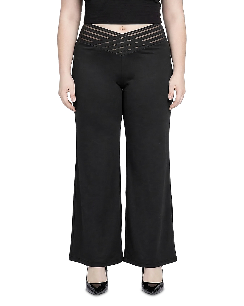 standards & practices Plus Mesh V Waistband Palazzo Pants