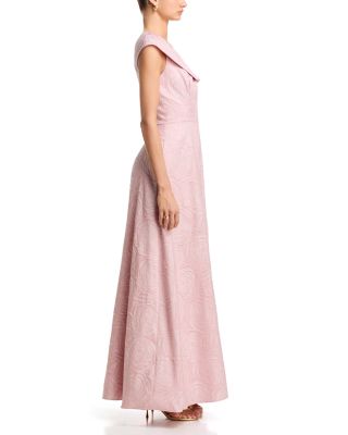 long flowy blush dress Bridesmaid Dresses Blush Pink Flowy One Shoulder Long Sleeves Floor Length Chiffon Bridesmaid Dresses main image 0