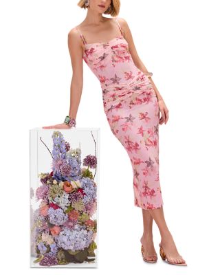 Orchid Bloom Midi Dress