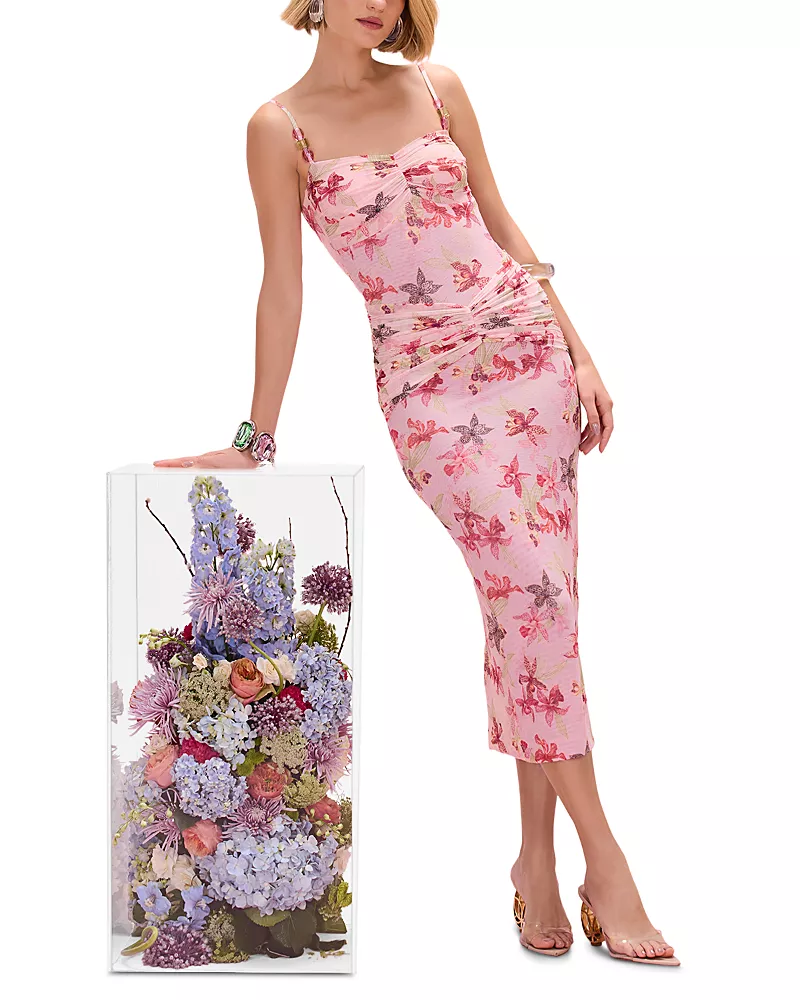 PatBO Orchid Bloom Midi Dress