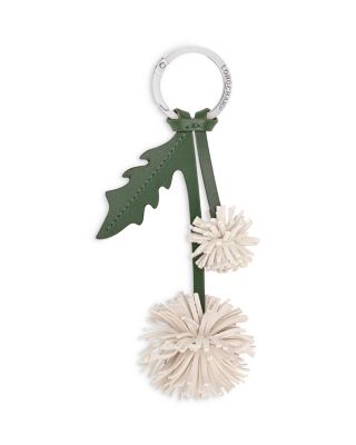 Dandelion Leather Key Ring Bag Charm