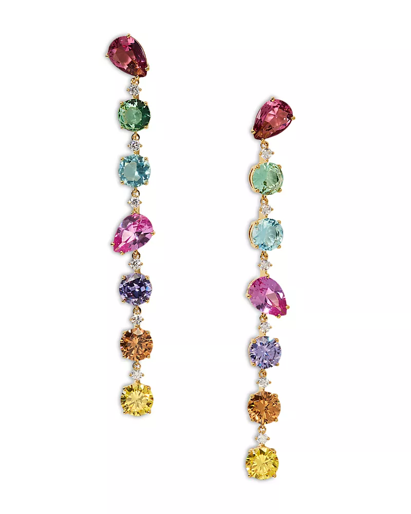 Nadri Mojito Crystal Linear Drop Earrings