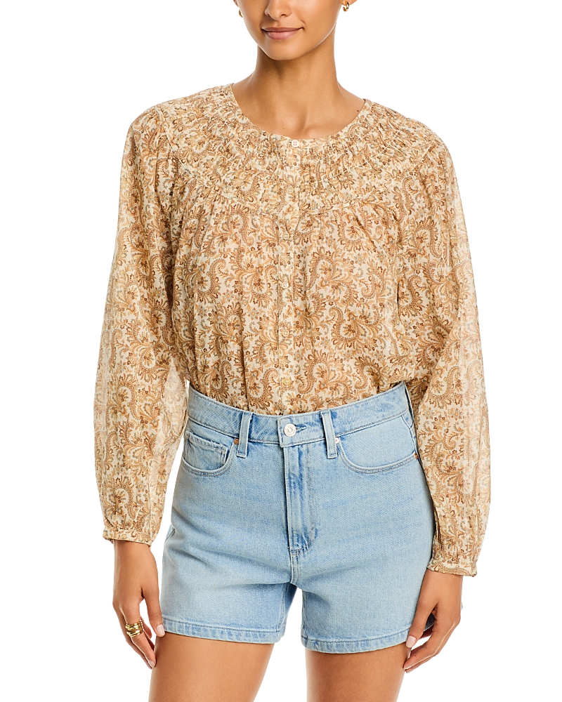 Paige Zoia Smocked Blouse
