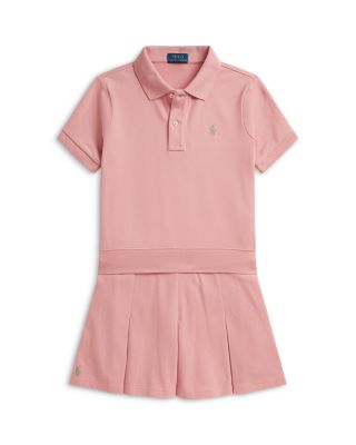Girls' Stretch Mesh Boxy Polo Shirt & Skort Set - Big Kid