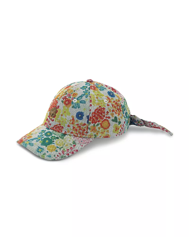 Kurt Geiger London Floral Denim Baseball Cap