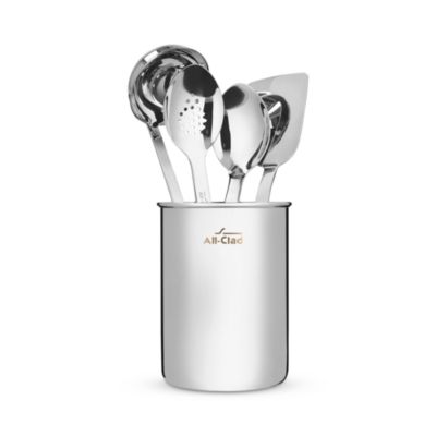 Stainless Steel 5-Piece Tool Set & Caddy