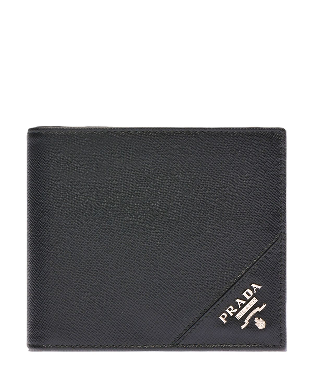 Prada Saffiano Leather Wallet With Coin Purse