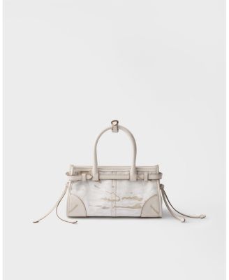 Bonnie Small Printed Linen And Leather Handbag