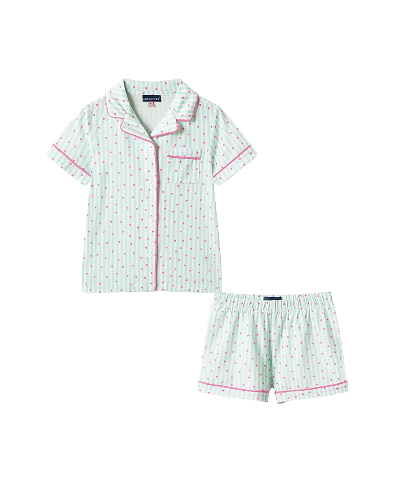 Andy & Evan Girls' Buttondown Pajama Set - Little Kid