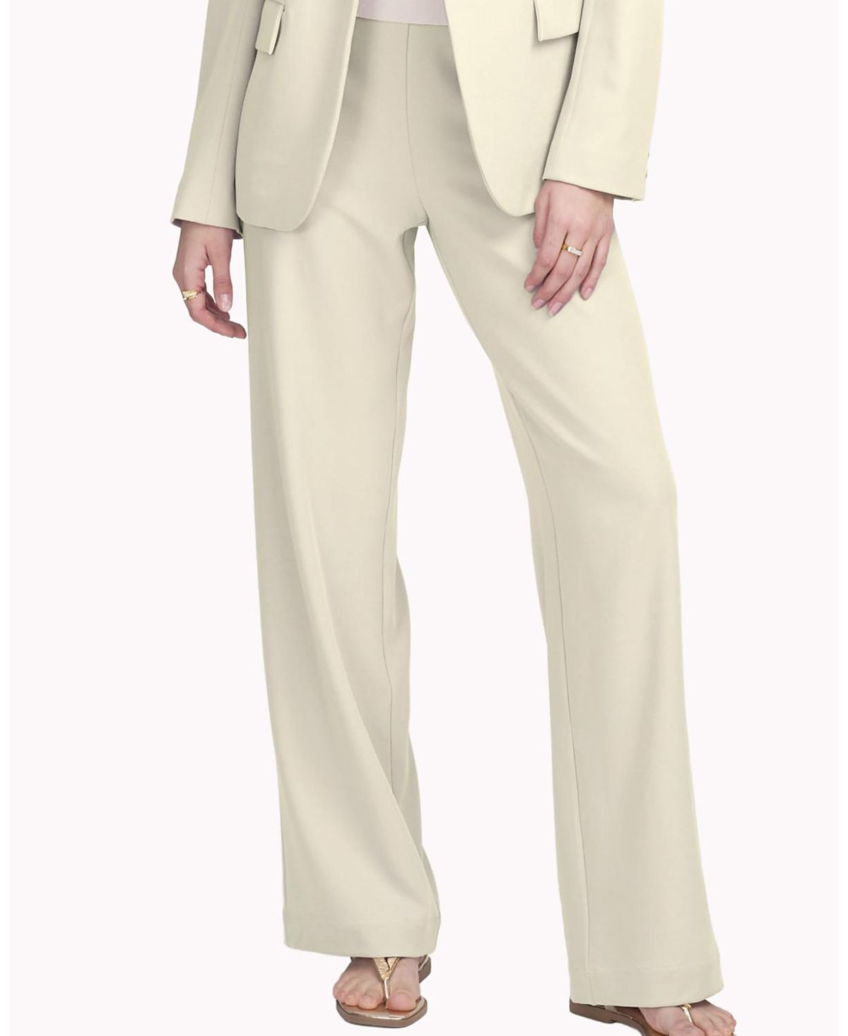Elle Collection Woven Pant with Button