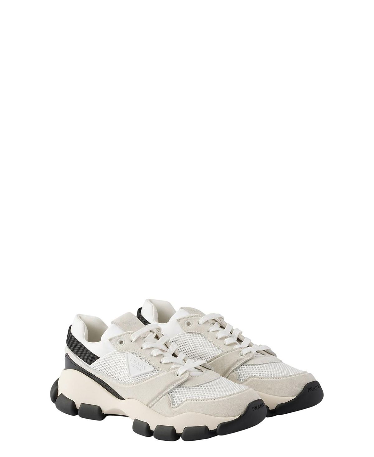 Prada Women's Mesh Fabric And Suede Sneakers