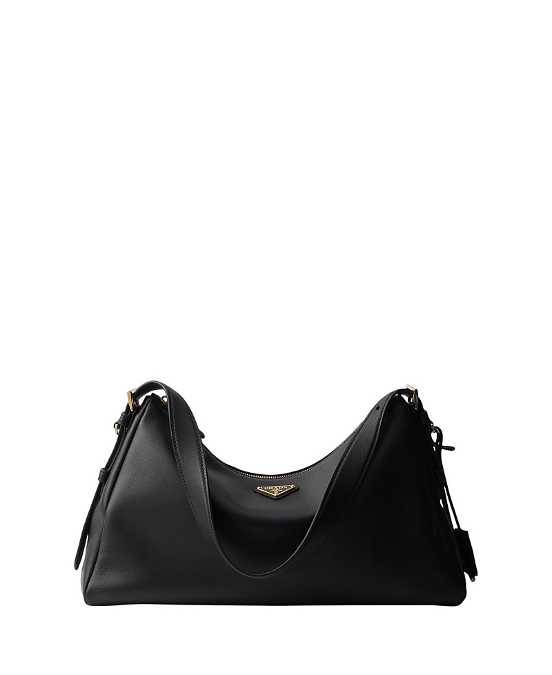 Prada Aimee Large Leather Shoulder Bag · OS