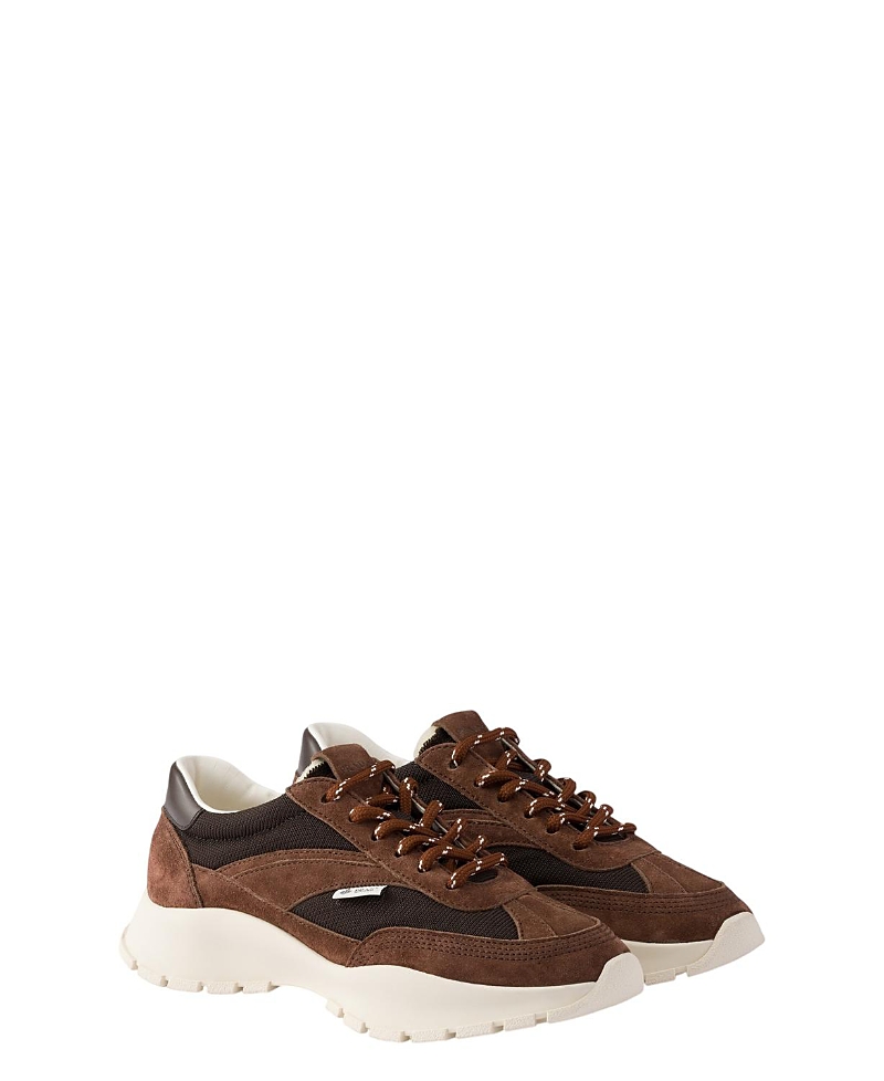 Prada Women's Mesh Fabric And Suede Sneakers