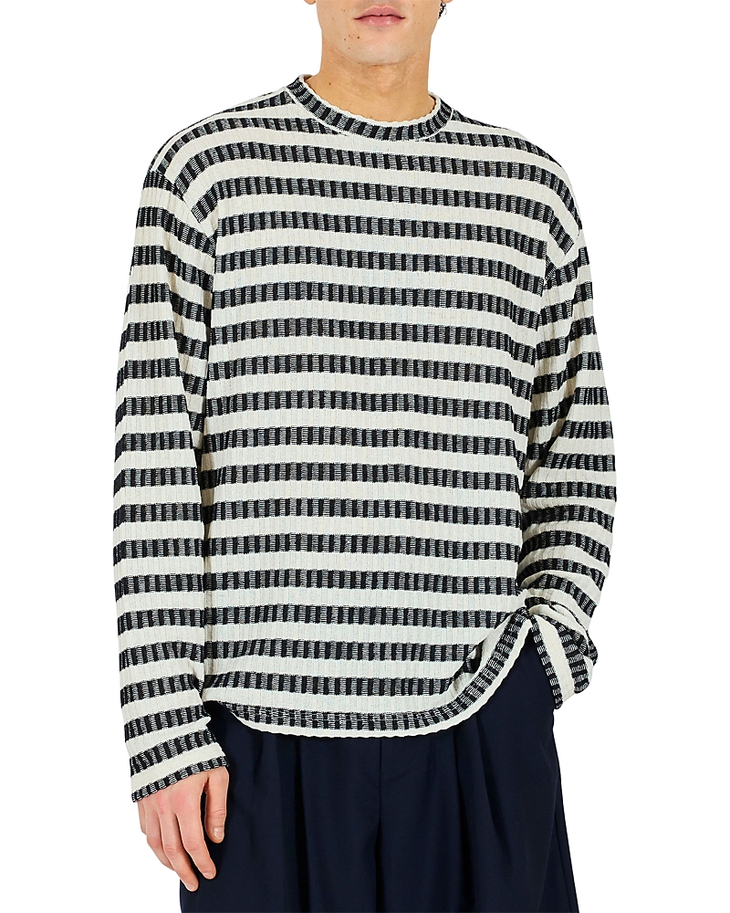 Krost Regular Fit Knit Stripe Crewneck Sweater