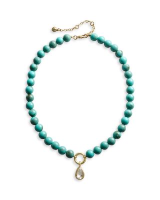 Janette Beaded Ring Necklace, 17"