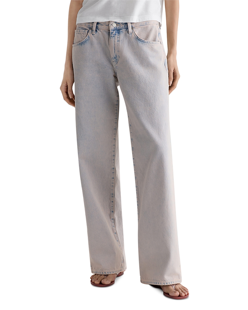 Ag Adria Low Rise Wide Leg Jeans in Mojave Pink