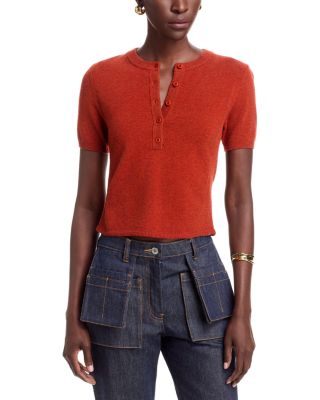 Henley Short Sleeve Sweater