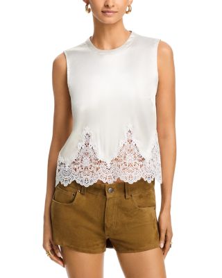 Tegan Lace Combo Liquid Satin Top