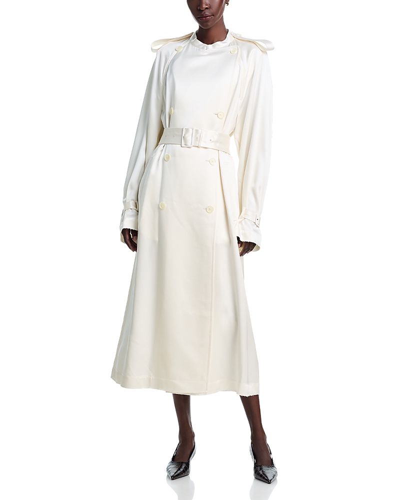 Toteme Draped Satin Trench Coat