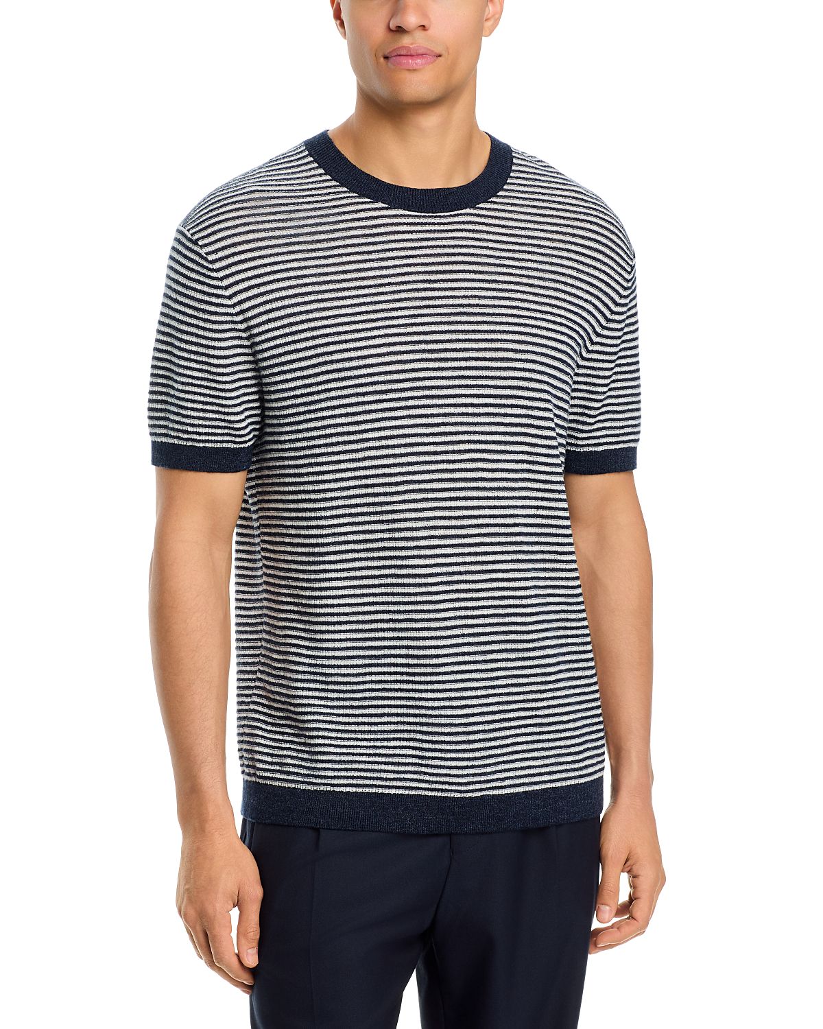 Theory Neo Pacific Linen Stripe T-Shirt